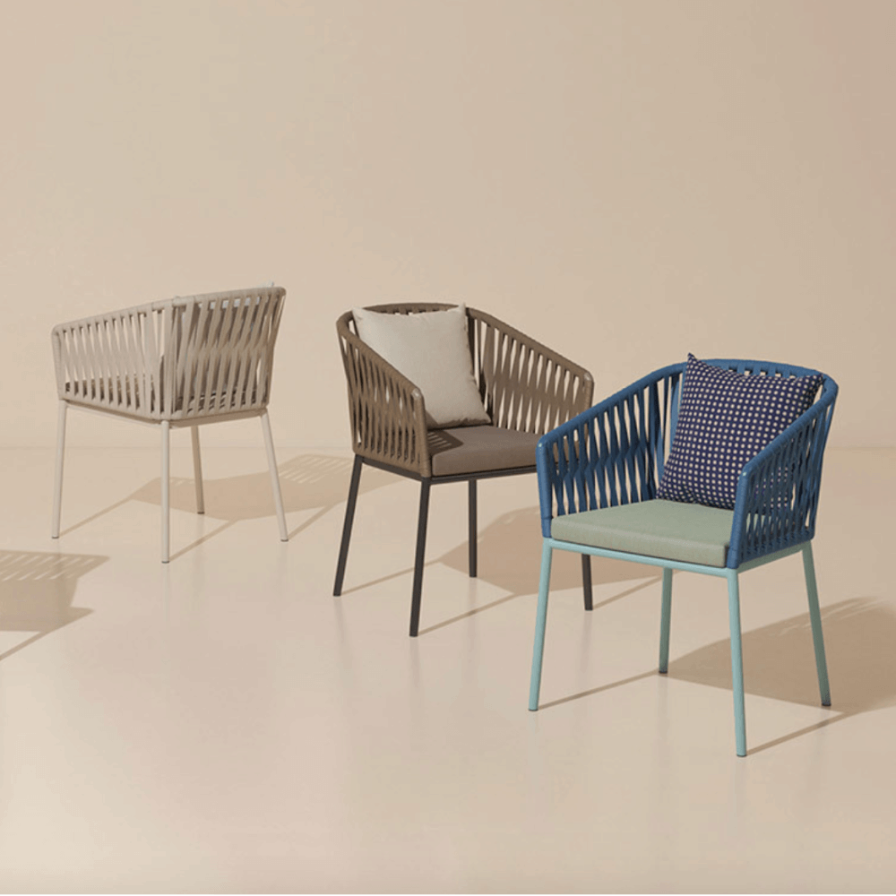 เก้าอี้กลางแจ้ง CHANN RP001-A  ขนาด 60*60*83*SH48 สี น้ำตาล